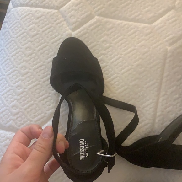 Black Suede Platform Heels - Picture 4 of 4